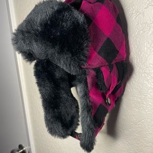 Winter fur trim hat